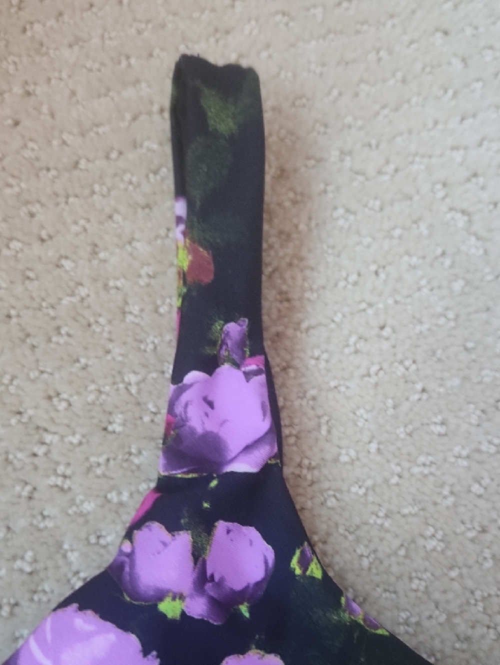 Old Navy Black Floral Crop Top - Pink & Lime Accents - Picture 3 of 11
